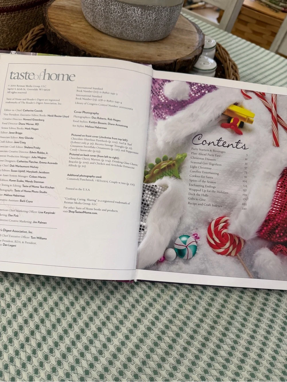 Taste of Home Christmas Cookbook Hardcover Y2K Christmas Cookbook Illustrations